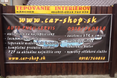 Pneuservis tepovanie interiérov autoservis