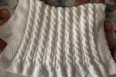Detská deka bielej farby