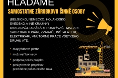 Hľadáme samostatne zárobkovo činné osoby